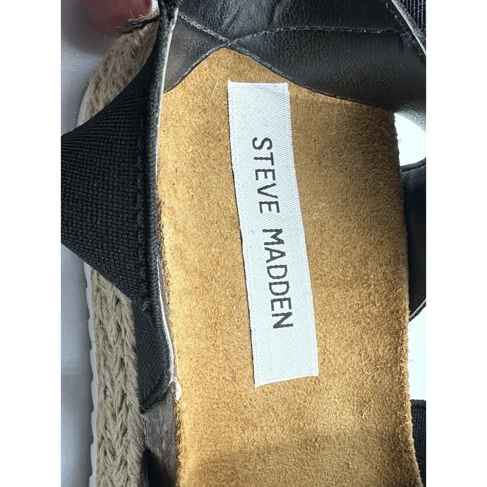 Steve Madden Jaklin Platform Espadrille‎ Sandals Women's Sz 7M Costal Comfy